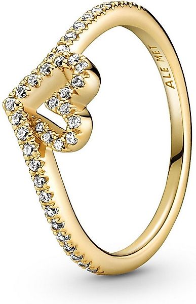 Pandora Fingerring Pandora Timeless Wishbone Funkelndes Herz Ring 169302C01 günstig online kaufen