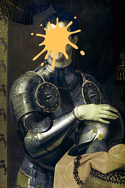 queence Acrylglasbild "Ritter mit Farbklecks" Bilder von Männern  Formen  G günstig online kaufen