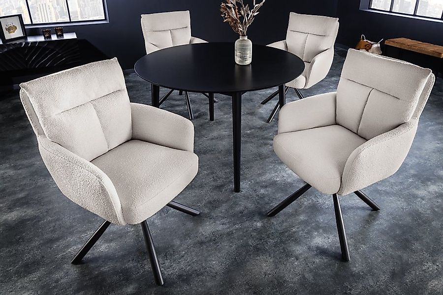 riess-ambiente Polsterstuhl BIG GEORGE greige – 360° drehbar, mit Armlehnen günstig online kaufen