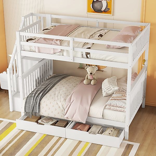 STILVORA Etagenbett 140×200 mit Stauraum,Kinderbett mit günstig online kaufen