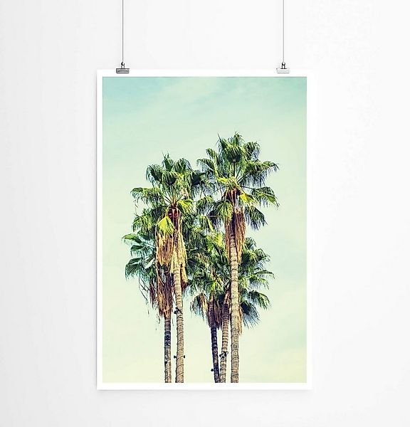 Sinus Art Poster Vintage Palmen in Los Angeles 60x90cm Poster günstig online kaufen