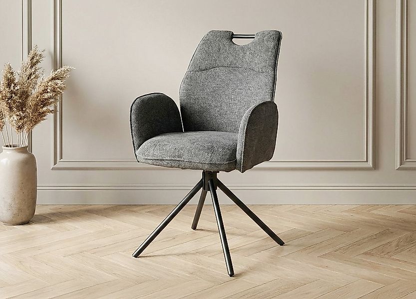 Massivart® Polsterstuhl drehbar 360 Grad, Esszimmerstuhl mit Armlehnen, »CA günstig online kaufen