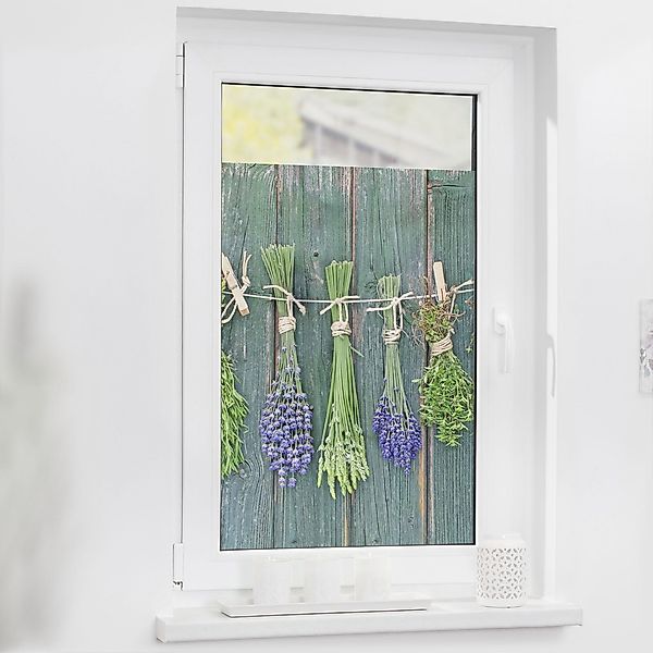LICHTBLICK ORIGINAL Fensterfolie »Kräuter«, 1 St., blickdicht, strukturiert günstig online kaufen