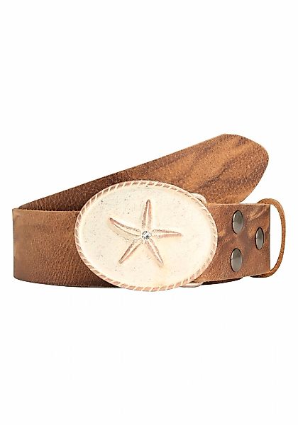 Rettungsring Gürtel Ledergürtel mit Seestern-Koppelschließe günstig online kaufen
