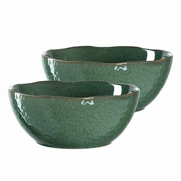 LEONARDO MATERA Keramikschale 24 cm grün 2er Set Müslischalen günstig online kaufen