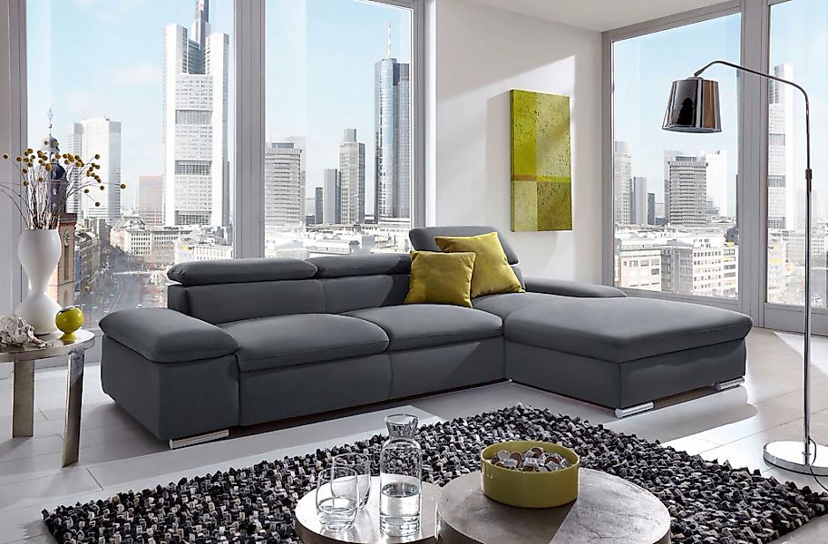 sit&more Ecksofa "Valantine L-Form, B: 286 cm" mit Arm- & Kopfteilverstellu günstig online kaufen