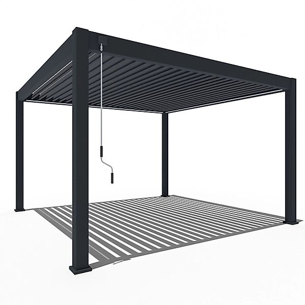 Weide Deluxe Plus Aluminium Pavillon 4 x 4 M Anthrazit Pergola Freistehend günstig online kaufen