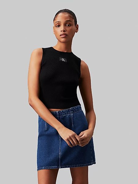 Calvin Klein Jeans Pullunder WOVEN LABEL SWEATER TANK TOP mit Logopatch günstig online kaufen