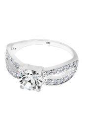 Elli Fingerring Solitär Glamourös 925 Silber, günstig online kaufen