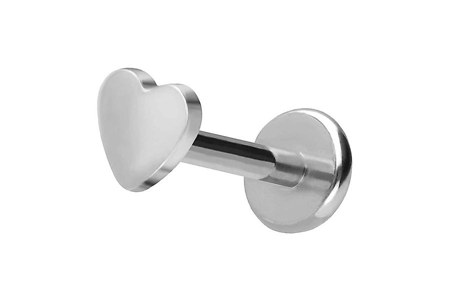 PIERCINGLINE Piercing-Set Titan Labret mit Push Fit HERZ (Labrets, 1-tlg) günstig online kaufen