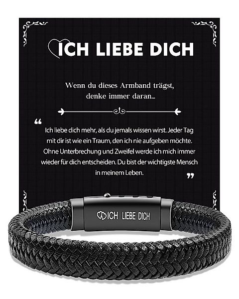 FOUORTUNATE-BEE Edelstahlarmband Herrenarmband “ Ich liebe dich“ – Geschenk günstig online kaufen
