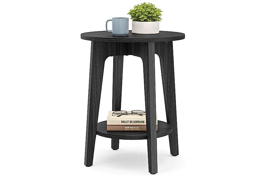VASAGLE Beistelltisch, rund, mit unterer Ablage, modern, 40 x 50 cm günstig online kaufen