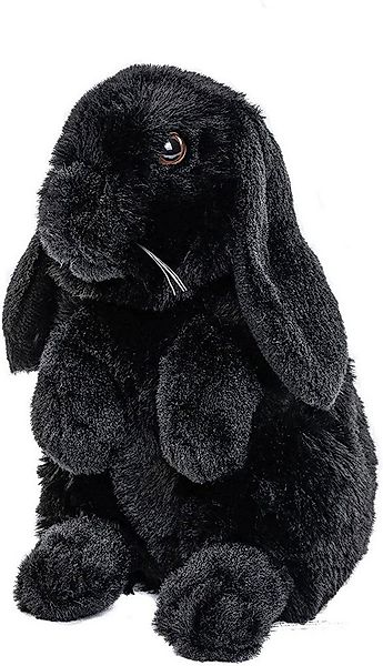 Uni-Toys Kuscheltier Widderkaninchen schwarz - 19 cm - Plüsch-Hase, Kaninch günstig online kaufen
