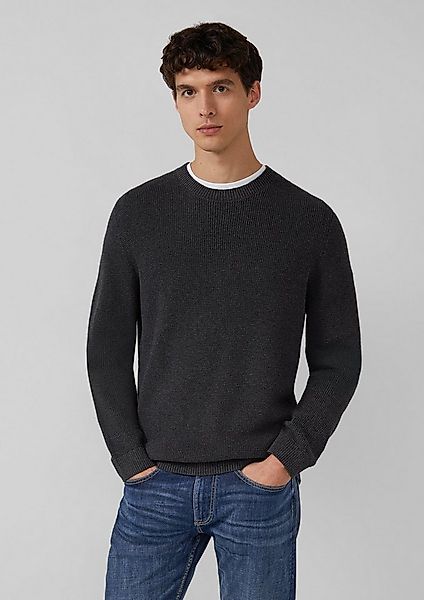 s.Oliver Longpullover Strickpullover Strickpullover mit Crew Neck und Struk günstig online kaufen