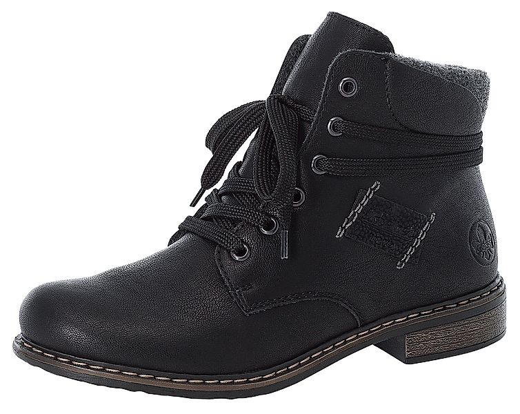 Rieker Schnürstiefelette, Schnürboots, Blockabsatz, mit gepolstertem günstig online kaufen