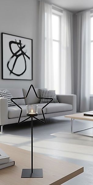 Eisen Windlicht Stern auf Ständer 30 günstig online kaufen