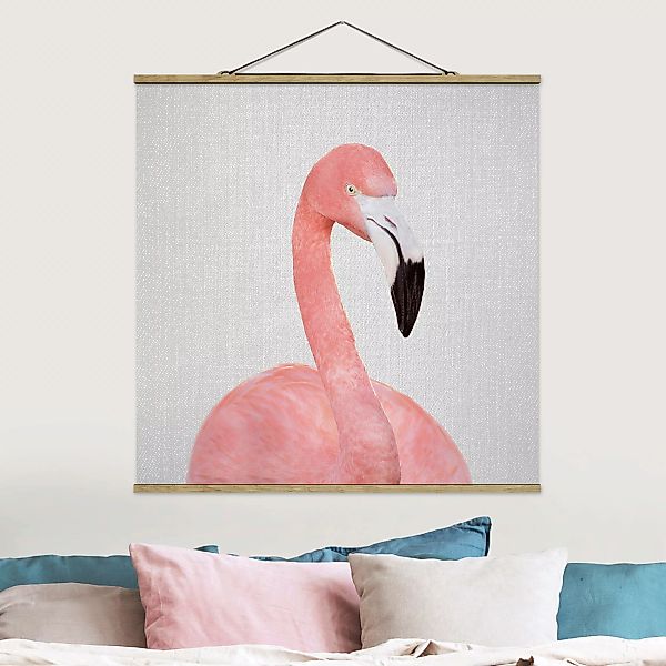 Stoffbild mit Posterleisten Flamingo Fabian günstig online kaufen