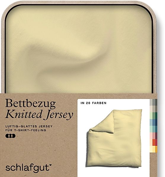 Schlafgut Bettbezug "Knitted Jersey uni, aus Bio-Baumwolle mit Elasthan, Re günstig online kaufen