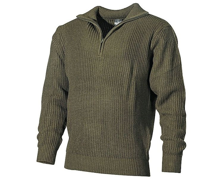 MFH Rundhalspullover Pullover, "Troyer", oliv, mit Reißverschluss günstig online kaufen