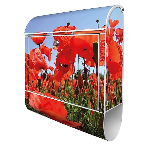 Banjado Design Briefkasten Weiß Pulverbeschichtet 39x47x14cm 2 Schlüssel Mi günstig online kaufen