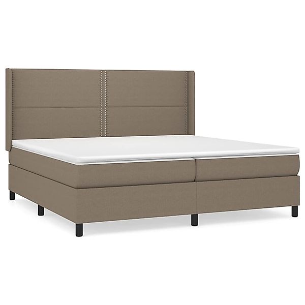 vidaXL Boxspringbett mit Matratze Taupe 200x200 cm Stoff1376892 günstig online kaufen