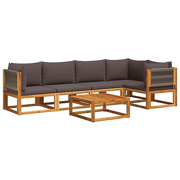 vidaXL Loungesofa 6-tlg. Gartensofa-Set mit Kissen günstig online kaufen