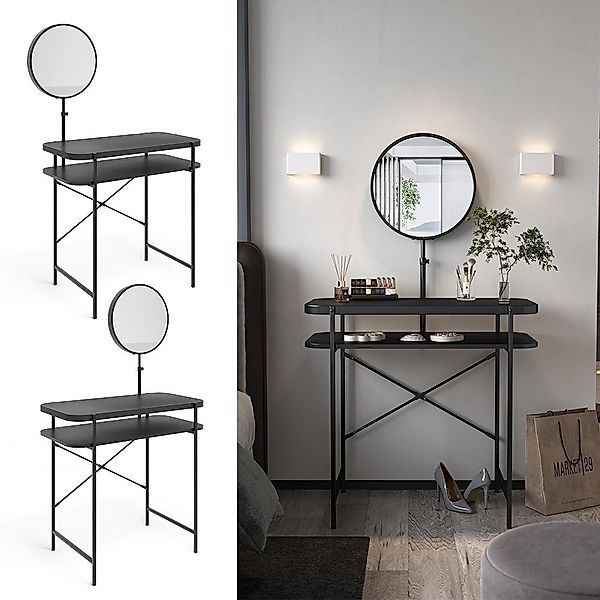 Vicco Schminktisch Skip, Schwarz, 80 cm günstig online kaufen