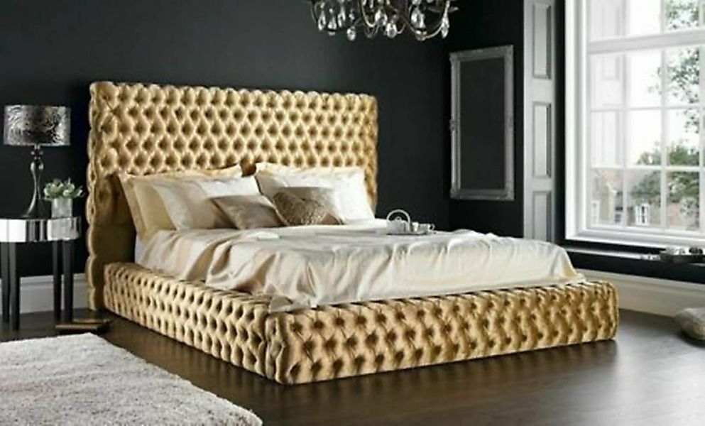 JVmoebel Bett, Design Polster Doppelbett Betten Chesterfield Luxus Klassike günstig online kaufen