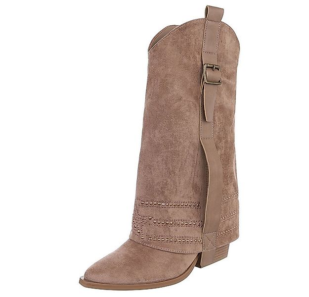Ital-Design Elegante Damen-Stiefel mit Absatz und hochwertiger Verarbeitung günstig online kaufen