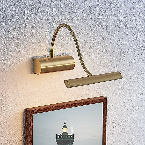 LED-Bilderleuchte Rakel mit Flexarm, messing matt günstig online kaufen
