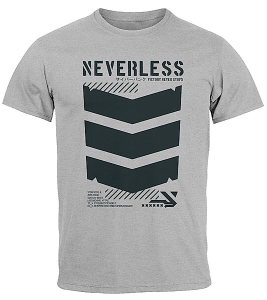 Neverless Print-Shirt Herren T-Shirt Techwear Trend günstig online kaufen