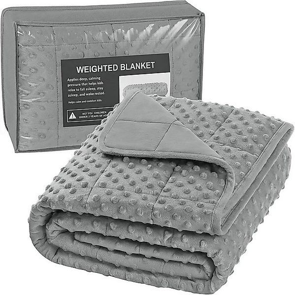 Woltu Gewichtsdecke, Kinder, doppelseitig, Weiche Baumwolle & Minky Dots günstig online kaufen