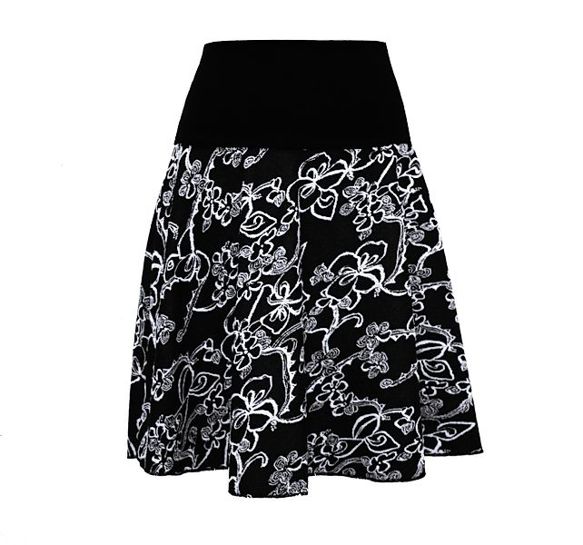 dunkle design A-Linien-Rock Schwarz Weiß Grau günstig online kaufen