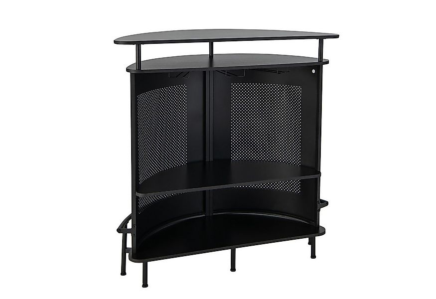 COSTWAY Bartisch, Küche, mit Stauraum & Fußstütze, 110,5x48x112,5cm, schwar günstig online kaufen