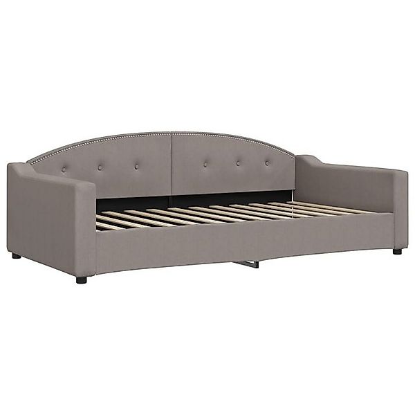 vidaXL Bett, Tagesbett Taupe 100x200 cm Stoff günstig online kaufen