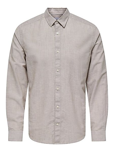 ONLY & SONS Langarmhemd ONSCANTLEY LIFE LS SOLID LINEN SHIR OTL günstig online kaufen