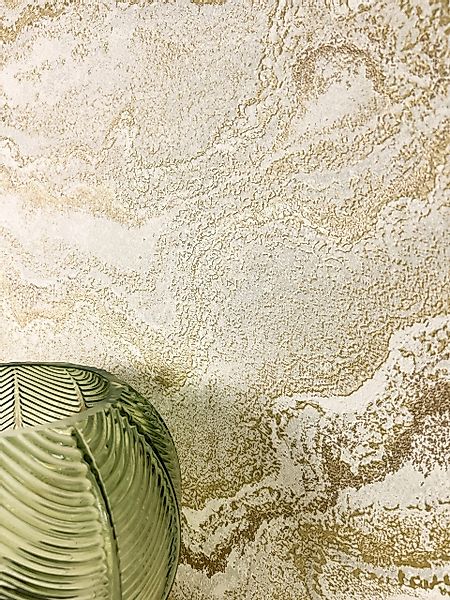 Newroom Vliestapete, Gold Tapete Modern Marmor günstig online kaufen