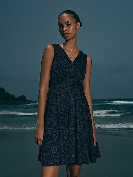 Apricot Partykleid Skaterkleid (2-tlg) mit Taillenband und Lurex günstig online kaufen