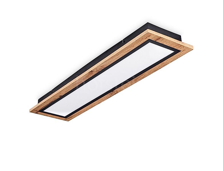 hofstein Deckenleuchte Deckenlampe aus Metall/MDF/Kunststoff in Schwarz/Hol günstig online kaufen