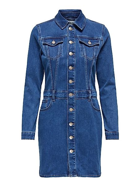 ONLY Jeanskleid ONLELLEN L/S SHORT STRETCH DNM DRESS PIM slim fit günstig online kaufen