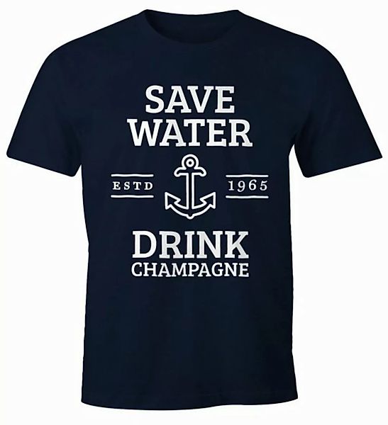 MoonWorks Print-Shirt Save water drink Champagne Herren T-Shirt Fun-Shirt m günstig online kaufen