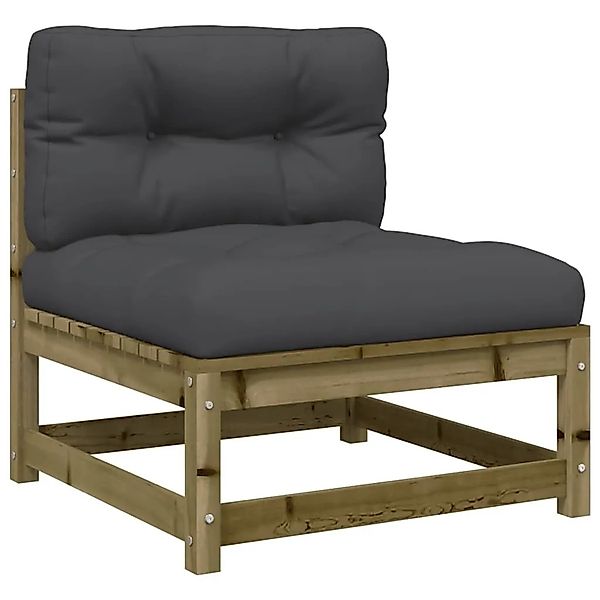 vidaXL Gartensofa ohne Armlehnen mit Kissen Kiefernholz Imprägniert 838084 günstig online kaufen