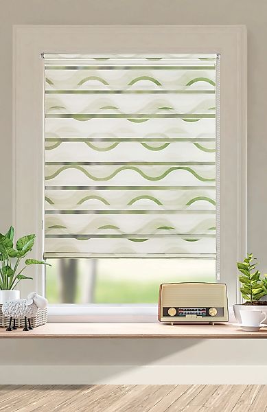 OTTO home Doppelrollo "Welle" Lichtschutz Sichtschutz  Verdunkelung ohne Bo günstig online kaufen