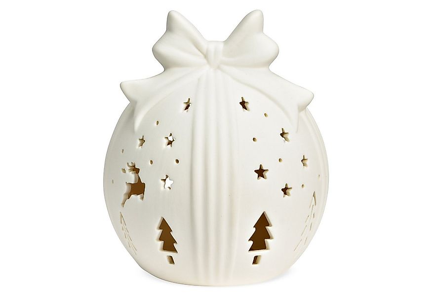 matches21 HOME & HOBBY Dekolicht LED Deko Kugel Geschenk aus Porzellan, wei günstig online kaufen