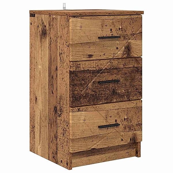 vidaXL Nachttisch mit Schubladen Altholz 38 x 38 x 66 cm Holzwerkstoff 8833 günstig online kaufen