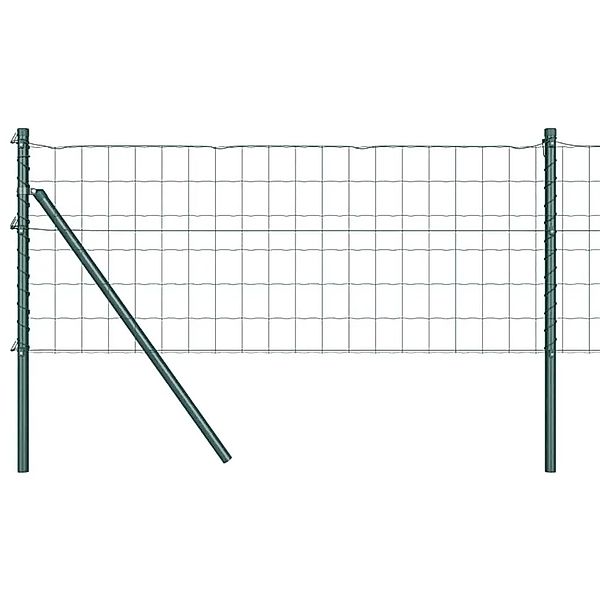 vidaXL Zaun mit Pfosten Grün 0,8 x 10 m Stahl und PVC 3350297 günstig online kaufen