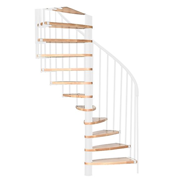 Minka Spindeltreppe Luna Buche-Weiß Raumhöhe bis 305 cm günstig online kaufen