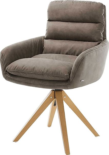 DELIFE Polsterstuhl Abelia-Flex, mit Armlehnen Holzgestell günstig online kaufen