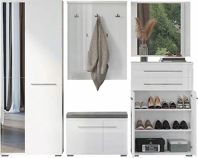 PLACES OF STYLE Garderoben-Set »Piano« Set, 5 Stk. tlg. günstig online kaufen