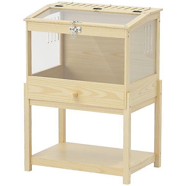 PawHut Hamsterkäfig 2 Etagen Nagerkäfig Kleintierkäfig mit klappbarem Decke günstig online kaufen